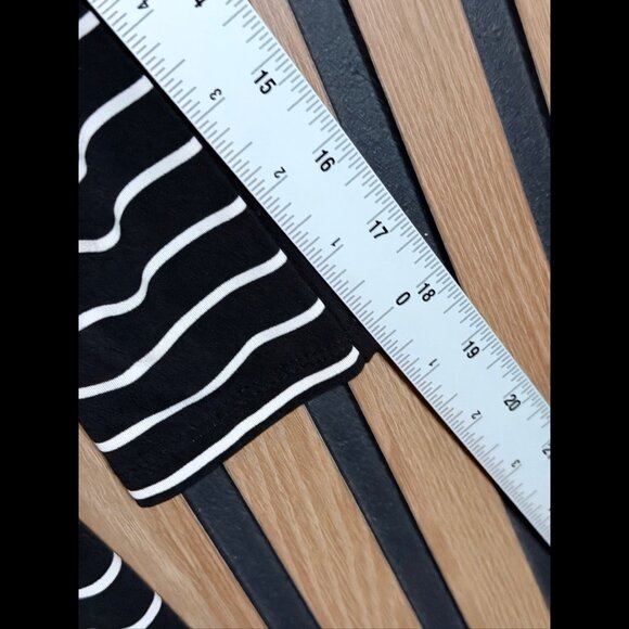 Calvin Klein Dress 4 / Small Womens Black & Gray Long Sleeve Shift Stripe Jersey - Picture 5 of 7